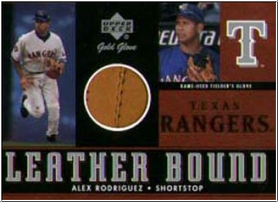 MLB 2001 Upper Deck Gold Glove Leather Bound - No LB-AR - Alex Rodriguez