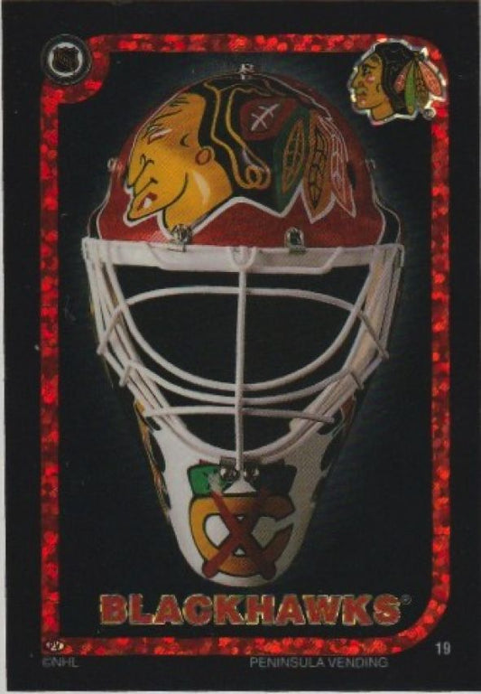 NHL 1995-96 Peninsula Vending Goalie Mask Sticker - No 19 - Chicago Blackhawks