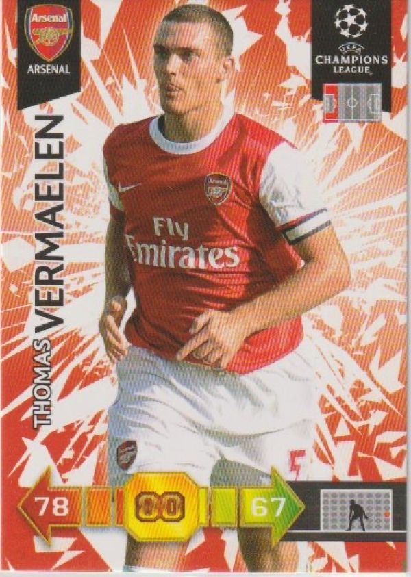 Fussball 2010-11 Panini Adrenalyn XL Champions League - No 3 - Thomas Vermaelen