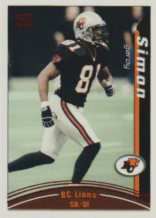 NFL 2004 Pacific CFL Red - No 10 - Geroy Simon