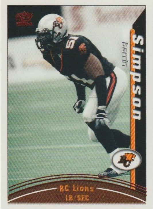 NFL 2004 Pacific CFL Red - No 11 - Barrin Simpson