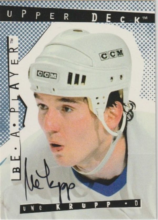 NHL 1994-95 Be A Player Autographs - No 163 - Uwe Krupp