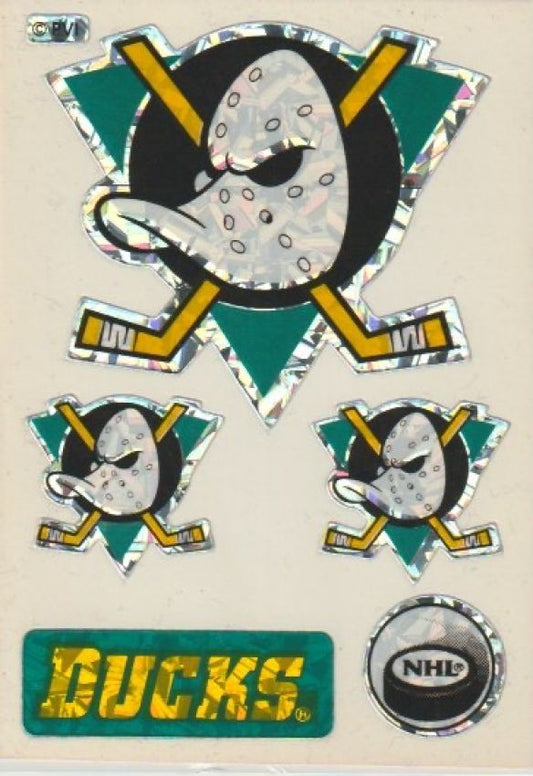 NHL Logo Card Stickers 1990s MACHINE VENDING PVI - Mighty Ducks of Anaheim