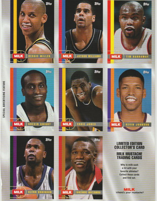 NBA 1998 Sports Illustrated Sheet - Topps Milk Mustache Trading Cards
