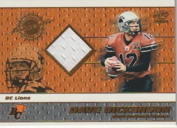 NFL 2004 Pacific CFL Game Worn Jerseys - No 1 - Dave Dickinson