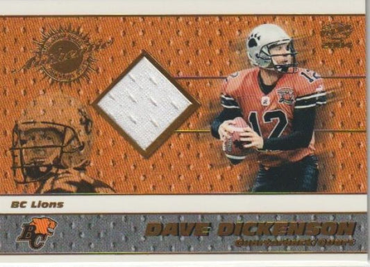 NFL 2004 Pacific CFL Game Worn Jerseys - No 1 - Dave Dickinson