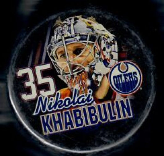 NHL Player Puck - Nikolai Khabibulin