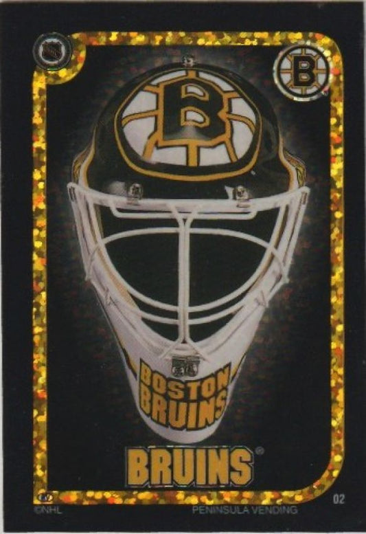 NHL 1995-96 Peninsula Vending Goalie Mask Sticker - No 02 - Boston Bruins