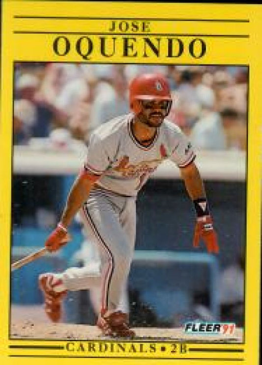 MLB 1991 Fleer - No 640 - Jose Oquendo