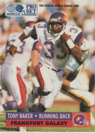 NFL 1991 ProSet WLAF 150 - No 58 - Tony Baker