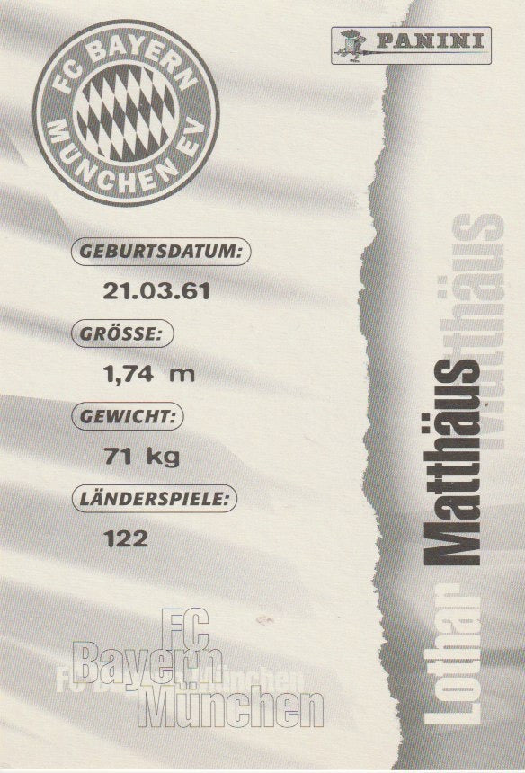 Soccer - autograph card - Lothar Matthäus