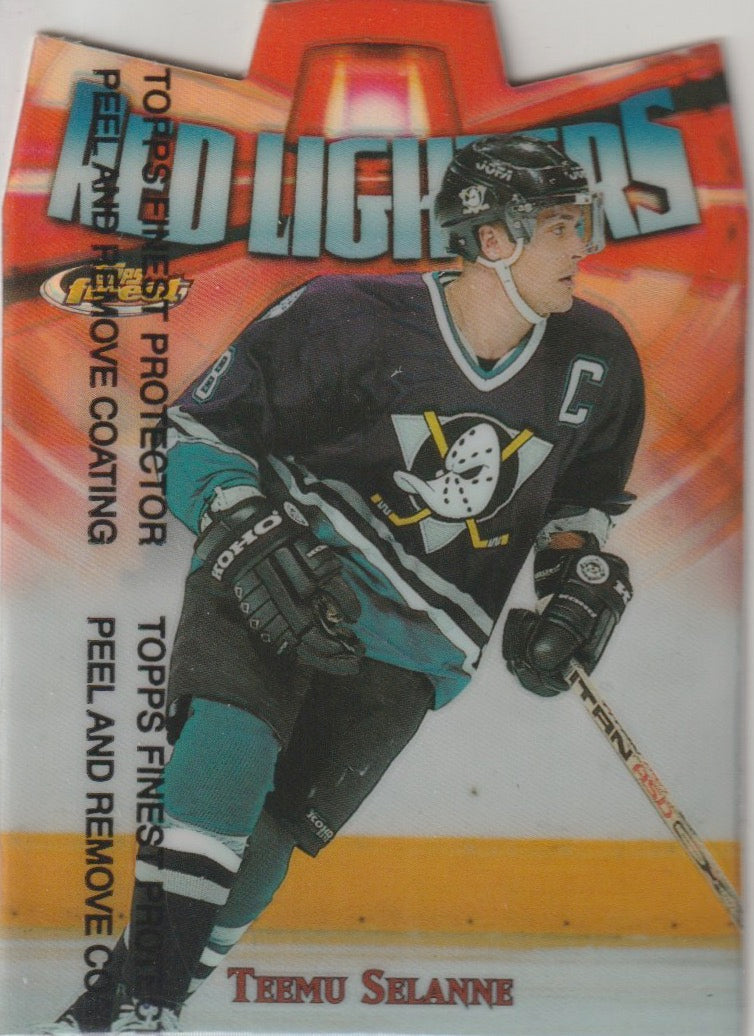 NHL 1998-99 Finest Red Lighters Refractors - No R8 - Teemu Selanne