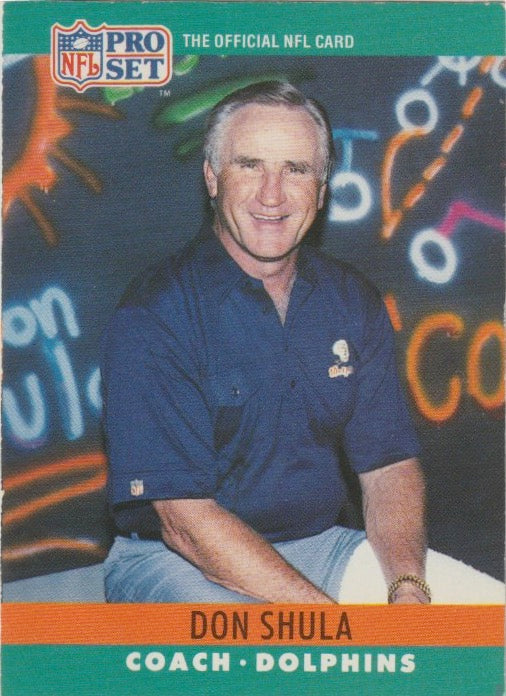 NFL 1990 ProSet - No 185 - Don Shula