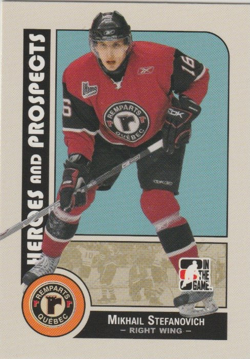 NHL 2008-09 ITG Heroes and Prospects - No 96 - Mikhail Stefanovich