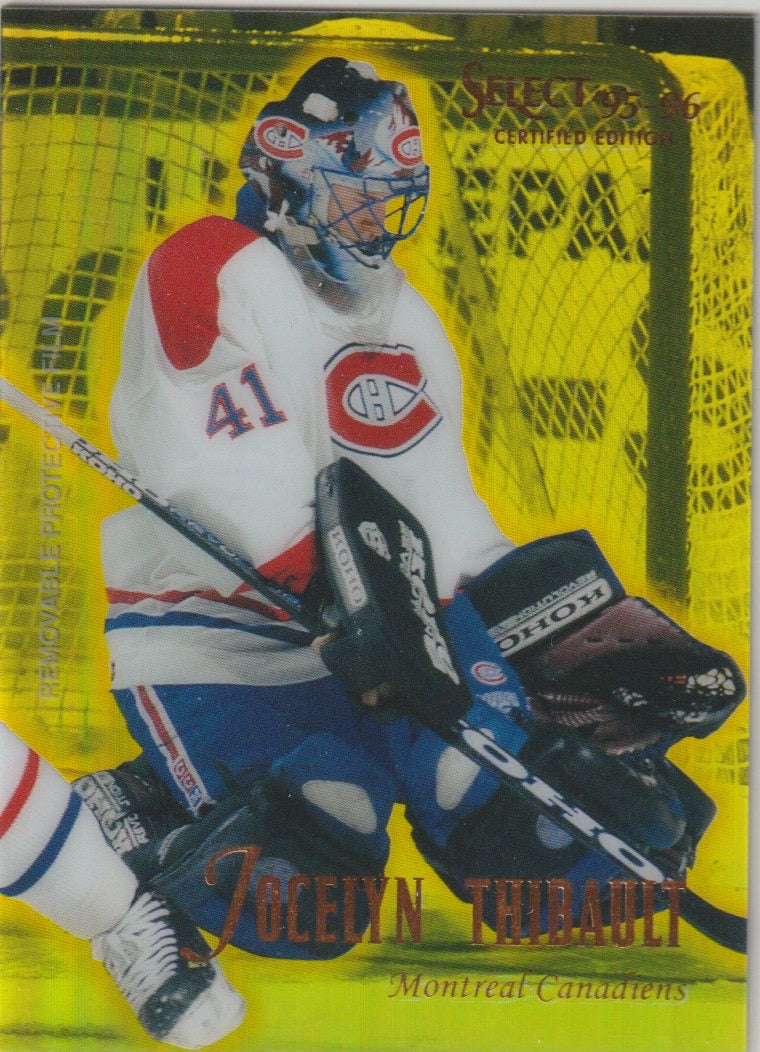 NHL 1995 / 96 Select Certified Mirror Gold - No 30 - Jocelyn Thibault