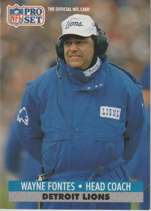 NFL 1991 ProSet - No 153 - Wayne Fontes