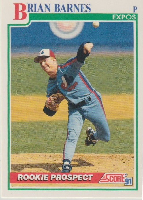 MLB 1991 Score - No 708 - Brian Barnes