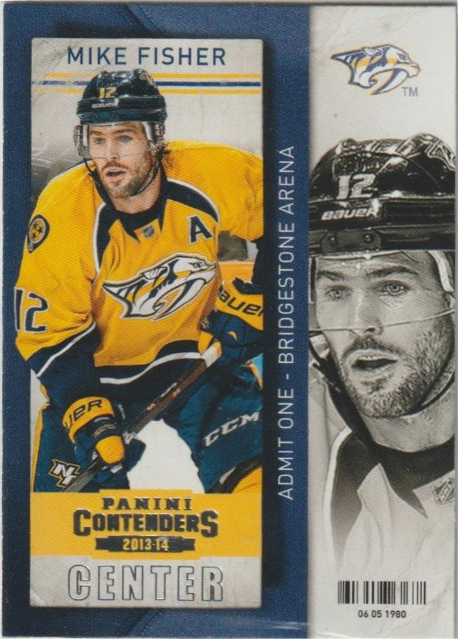 NHL 2013-14 Panini Contenders - No 57 - Mike Fisher
