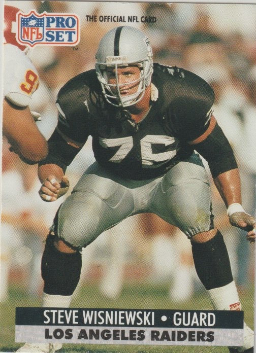 NFL 1991 ProSet - No 197 - Steve Wisniewski
