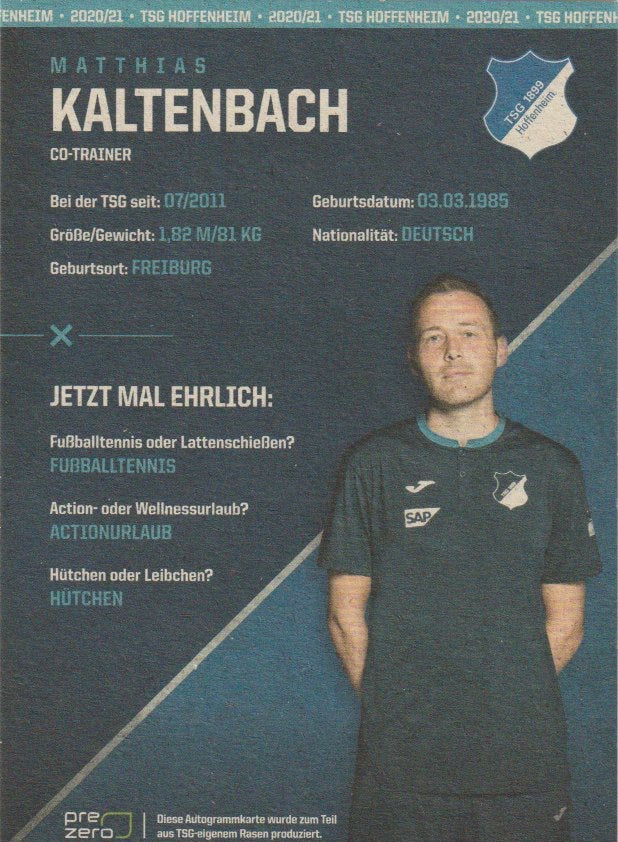Fussball - Autogramm - Matthias Kaltenbach