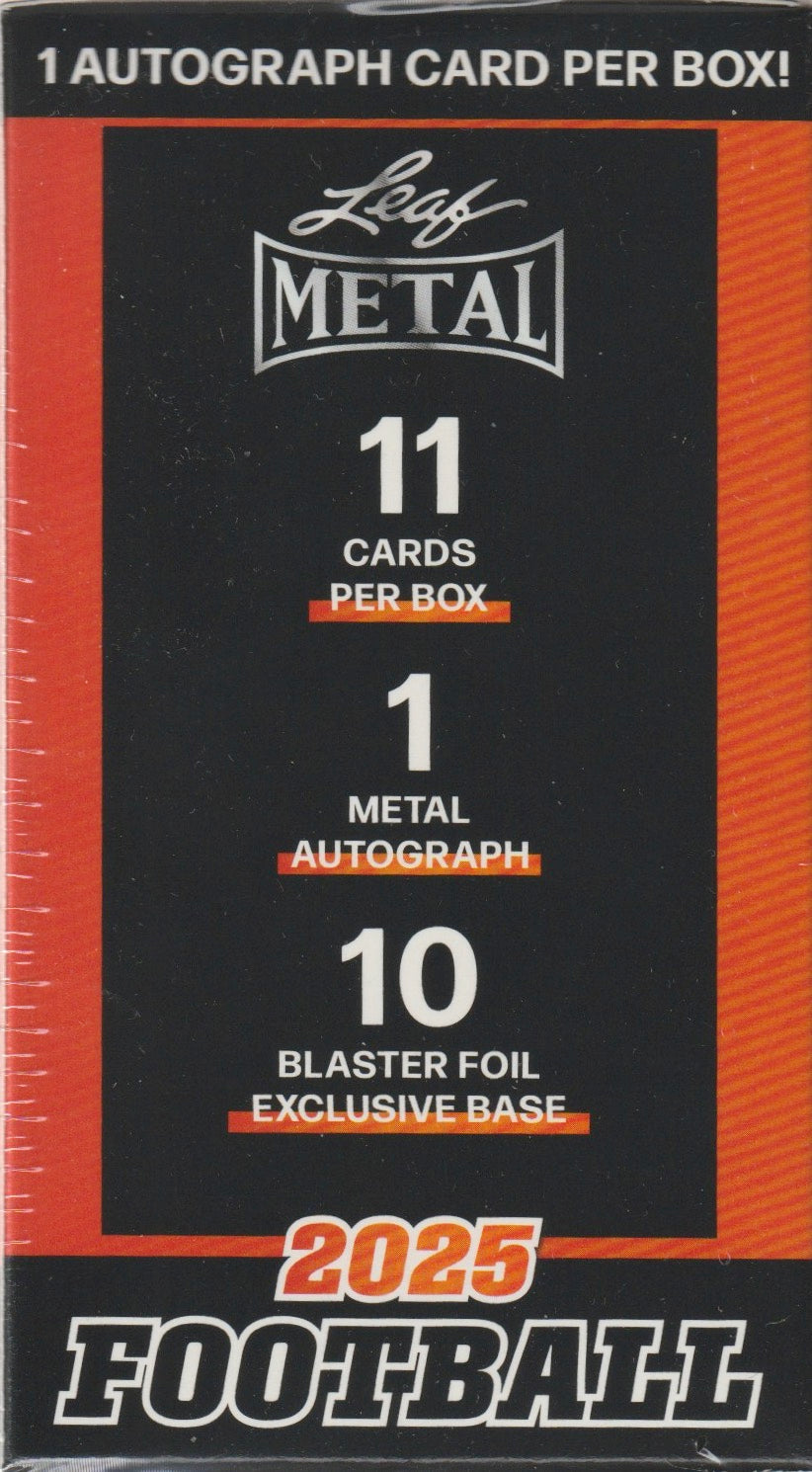 NFL 2025 Leaf Metal Football Blaster Box