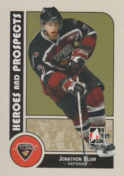 NHL 2008-09 ITG Heroes and Prospects - No 68 - Jonathan Blum