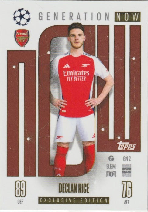 Fussball 2024-25 Match Attax UEFA Champions League Generation Now - No GN2 - Declan Rice