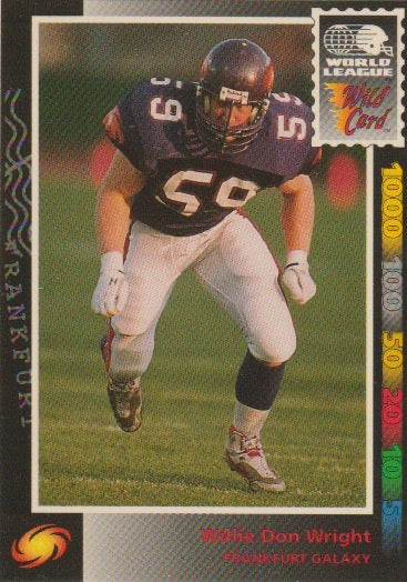 NFL 1992 Wild Card WLAF - No 125 - Willie Don Wright
