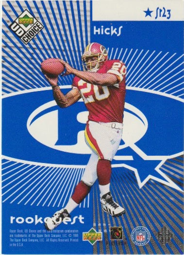 NFL 1998 UD Choice Starquest/Rookquest Blue - No SR23 - Akili Smith / Skip Hicks