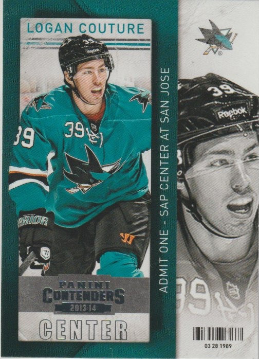 NHL 2013-14 Panini Contenders - No 9 - Logan Couture
