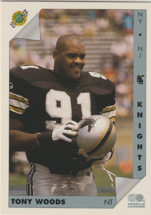 NFL 1992 Ultimate WLAF - No 108 - Tony Woods