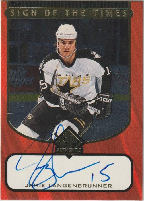 NHL 1997-98 SP Authentic Sign of the Times - No JLA - Jamie Langenbrunner