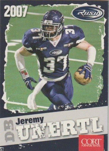 NFL 2007 Chicago Rush - No 17 of 36 - Jeremy Unertl