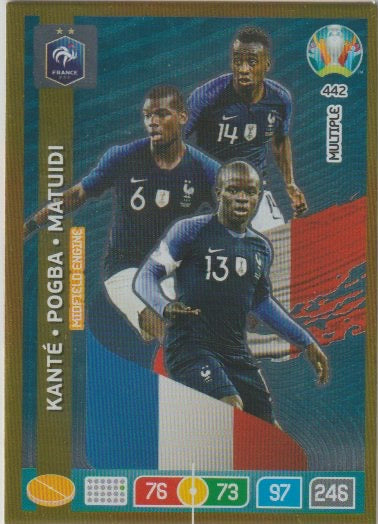 Fussball 2020-21 Panini UEFA Euro 2020 Adrenalyn XL Premium - No 442 - Kante / Pogba / Matuidi