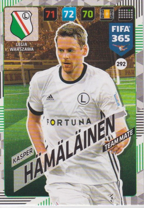 Fussball 2018 Panini FIFA 365 Adrenalyn XL - No 292 - Kasper Hämäläinen