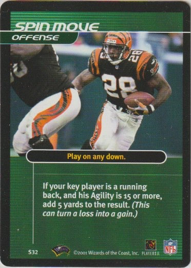 NFL 2001 Showdown 1st Edition Strategy - No S32 - Corey Dillon