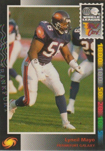 NFL 1992 Wild Card WLAF - No 94 - Lyneil Mayo