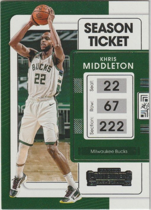 NBA 2021-22 Panini Contenders - No 83 - Khris Middleton