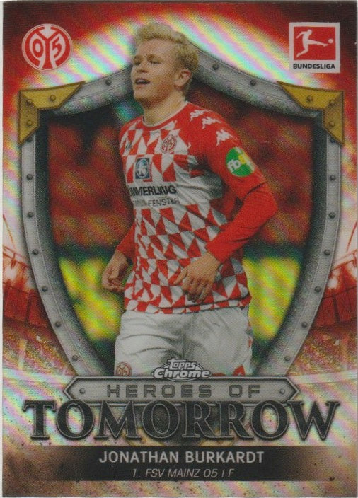 Soccer 2021-22 Topps Chrome Bundesliga Heroes of Tomorrow - No HT-JB - Jonathan Burkardt