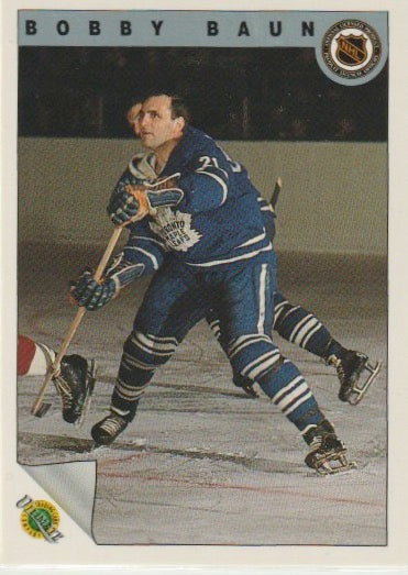 NHL 1991-92 Ultimate Original Six - No 30 - Bob Baun