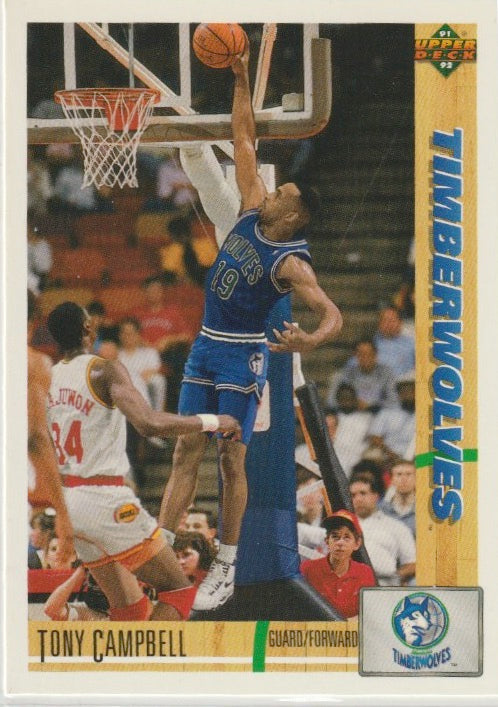 NBA 1991-92 Upper Deck - No 326 - Tony Campbell