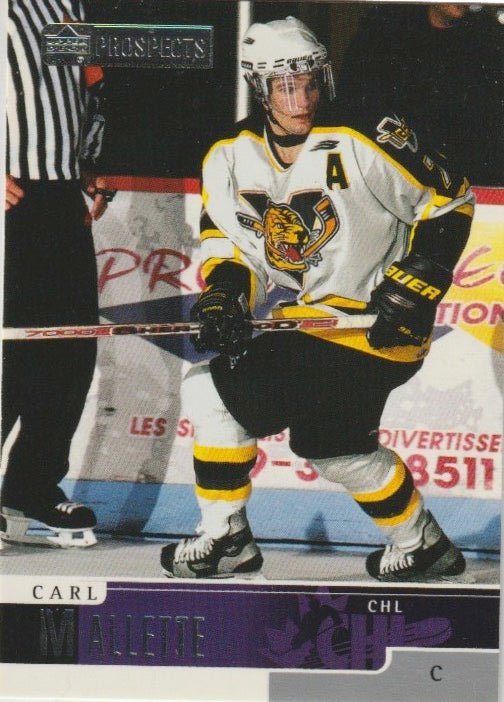 NHL 1999-00 UD Prospects - No 60 - Carl Mallette
