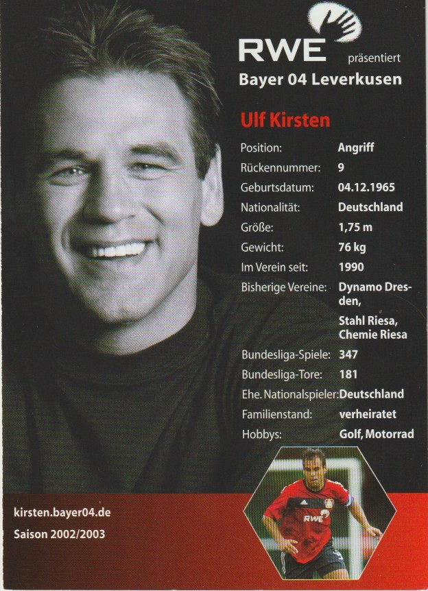 Fussball - Autogramm - Ulf Kirsten