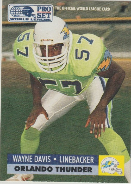 NFL 1991 ProSet WLAF Inserts - No 23 - Wayne Davis