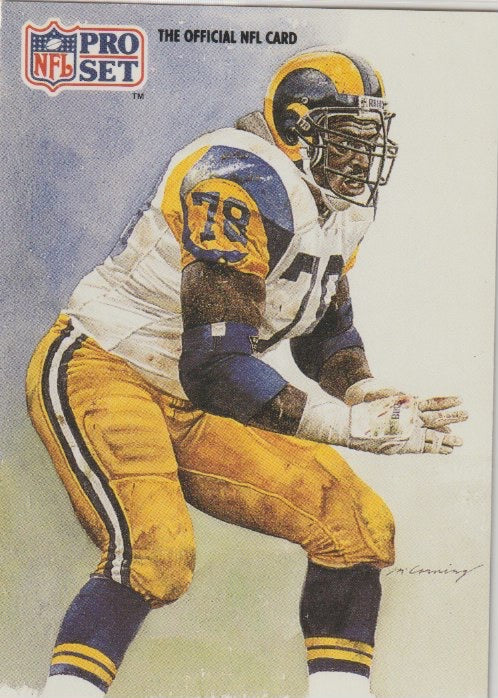 NFL 1991 ProSet - No 382 - Jackie Slater