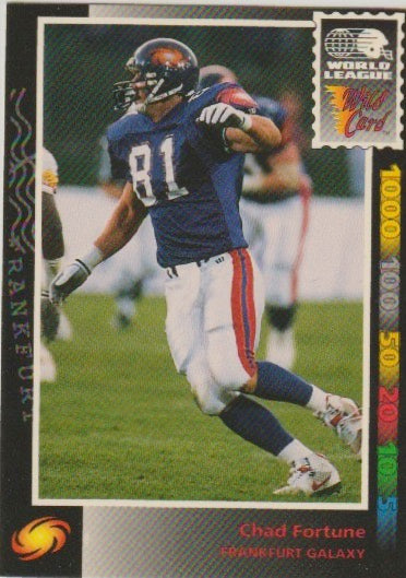 NFL 1992 Wild Card WLAF - No 128 - Chad Fortune