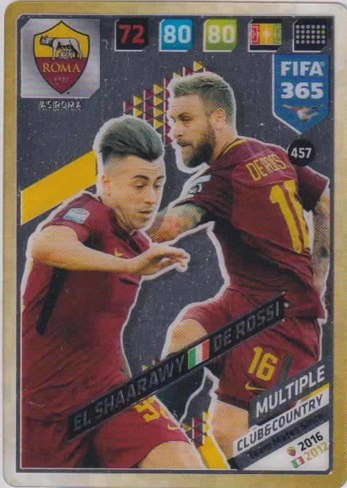Fussball 2018 Panini FIFA 365 Adrenalyn XL - No 452 - El Shaarawy / de Rossi