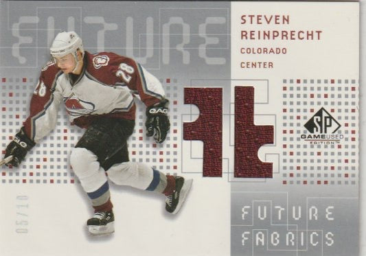 NHL 2002-03 SP Game Used Future Fabrics Rainbow - No FF-SR - Steven Reinprecht