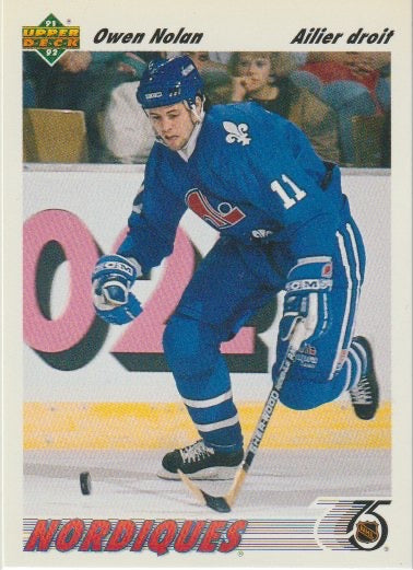 NHL 1991-92 Upper Deck French - No. 367 - Owen Nolan