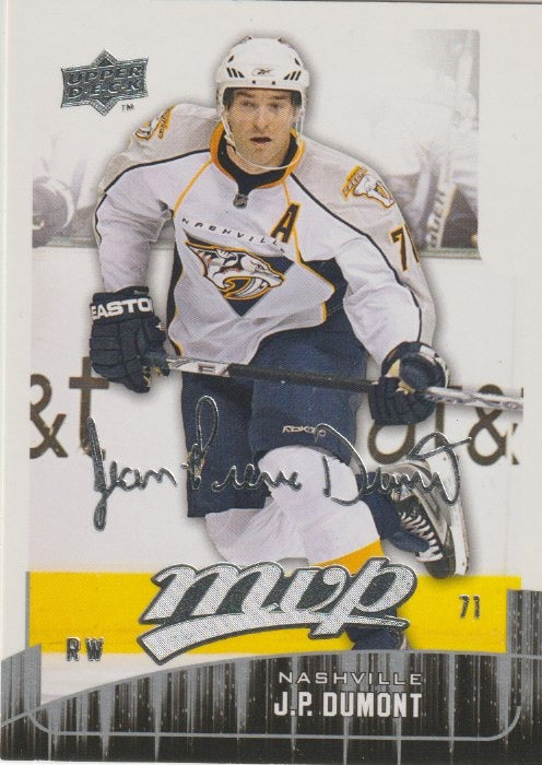 NHL 2009-10 Upper Deck MVP - No 130 - J.P. Dumont